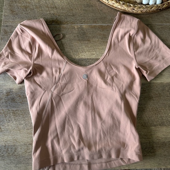 Lululemon Align Short Sleeve TShirt Pink Clay Size 2 - Picture 1 of 3